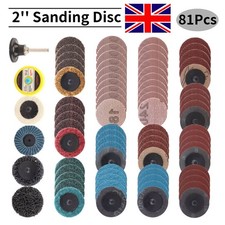 81Pcs 50mm R-type Roloc Quick Change Discs Abrasive For Die Grinder Sanding Pads
