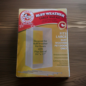 Ideal Pet Products Ruff Weather Large Wall Kit Wall Mount, Plastic, Dog L