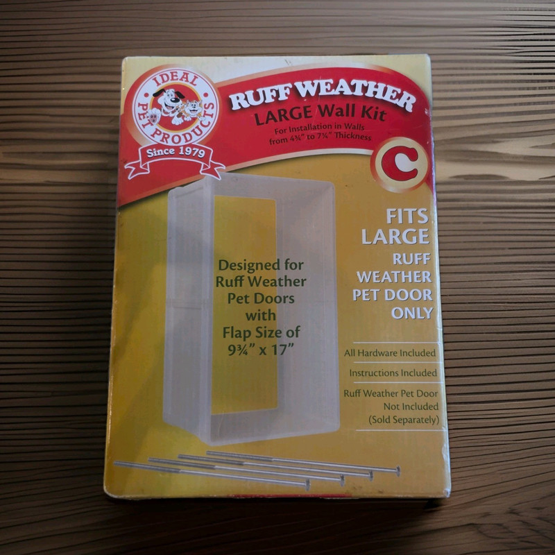 Ideal Pet Products Ruff Weather Large Wall Kit Wall Mount, Plastic, Dog L