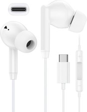 Iphone 17 16 USB C Wired Headphones with Microphone, Noise Cancelling Earbuds US