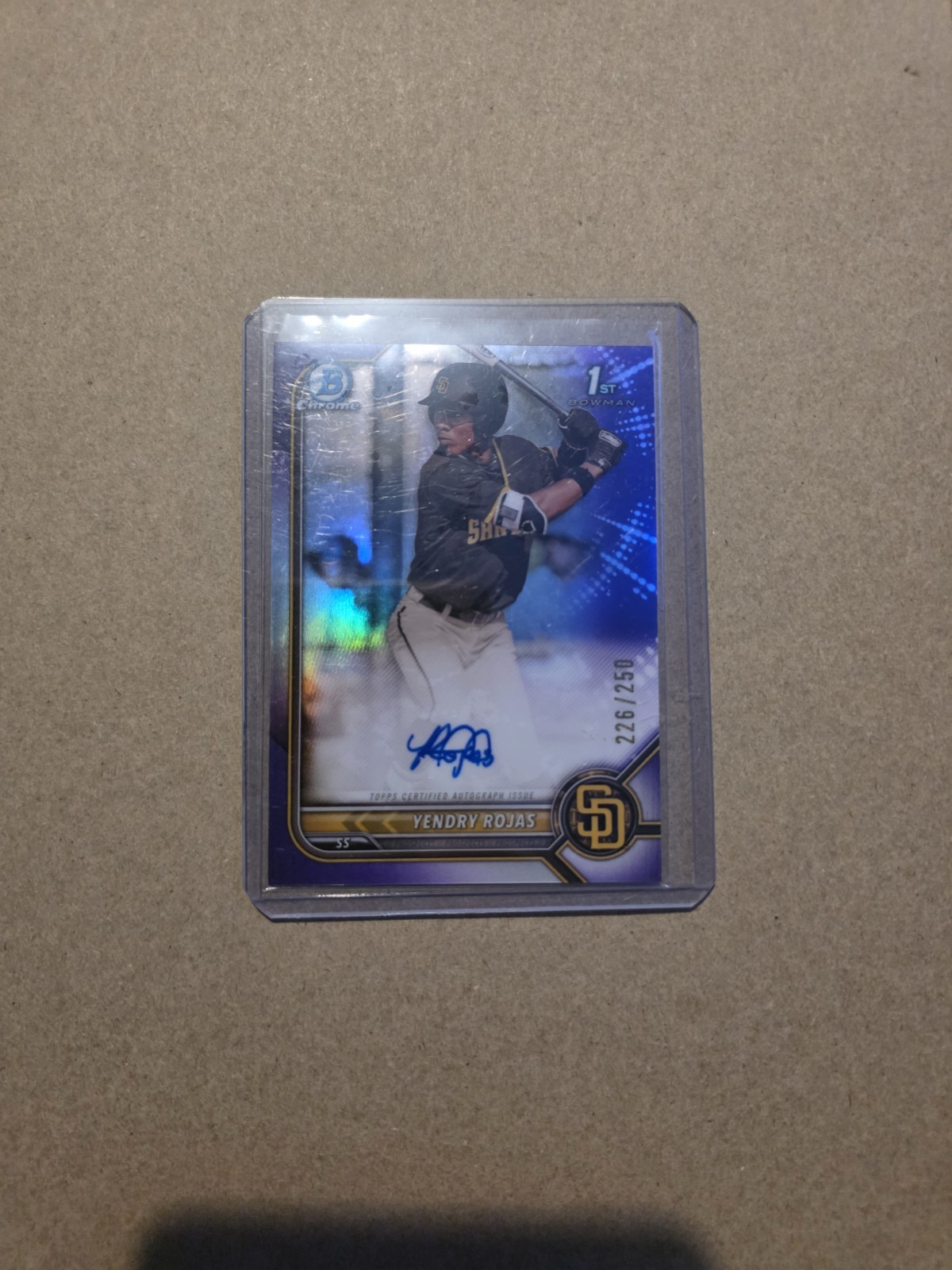 2022 Bowman Chrome - Prospect Autographs Yendry Rojas #CPA-YR Purple 226/250
