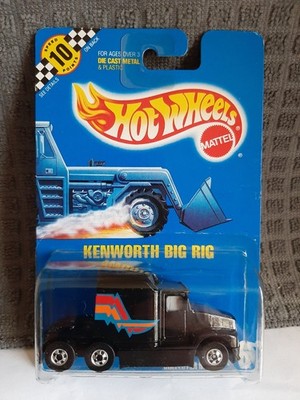 1990 Hot Wheels Blue Card Series #76 Kenworth Big Rig Black Speed Points Card
