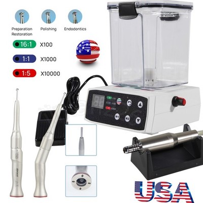 Dental Brushless LED Electric Micro Motor with Water/1:2 Surgical Handpiece USA