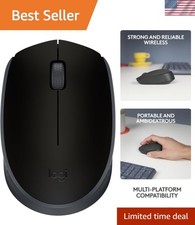 Reliable 2.4GHz Wireless Mouse with USB Receiver - Ergonomic Ambidextrous Design