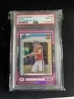2024 Panini Donruss - Rated Rookie Bo Nix #369 Optic Preview Pink Prizm (RC)