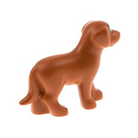 1x Lego Animal Dog Belville Dark Orange Standing Printed Eyes 7583 6201pb01