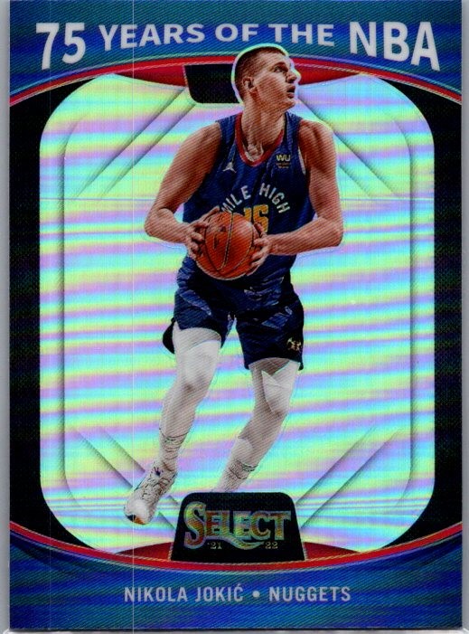 2021-22 Panini Select #55 Nikola Jokic 75 Years of the NBA
