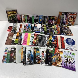 Assorted Lot of Video Game Manuals and Inserts: Sony Microsoft & More