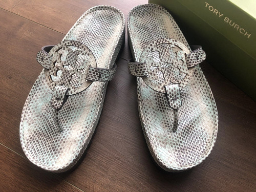New Tory Burch Miller Cloud Lug Leather Sandals M - Picture 2 of 11