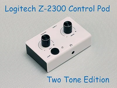 TREECITYAUDIO Replacement Control Pod White Over Black for Logitech Z-2300 Computer Speakers