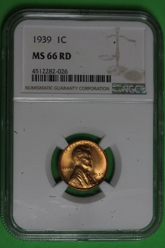 1939-P NGC MS66RD Lincoln Wheat Cent #B36674