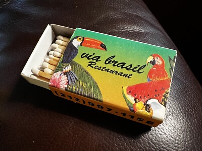 Matchboxes Brazil Via Brazil Restaurant, New York City, Full Unstruck Matchbox | eBay