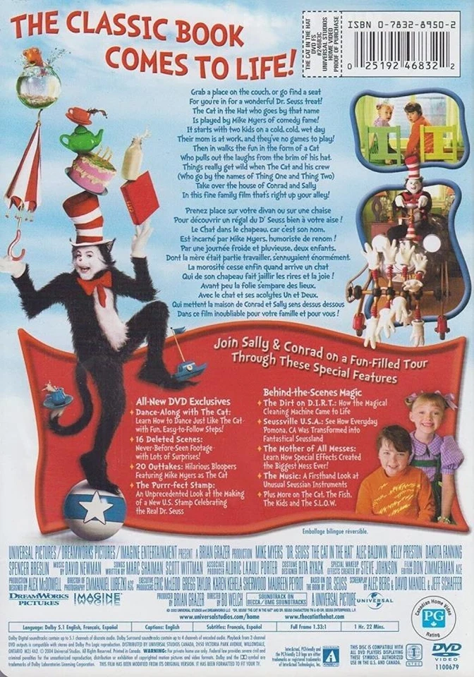 Dr Seuss the Cat in the Hat DVD (2003) - Image 3 of 3