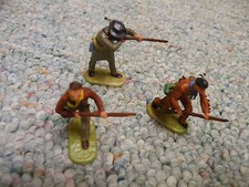 Elastolin 40mm Foot Cowboys / Trappers x3 Lot 2  BB