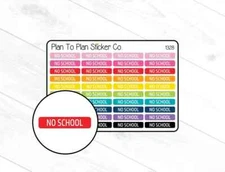 1328~~No School Boxes Planner Stickers.