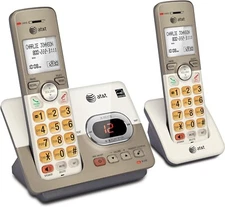 AT&T Expandable Cordless Phone System Answering Machine 2 Handsets Backlit Keys