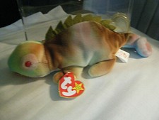 IGGY TY BEANIE BABY  VERY RARE   RETIRED   WITH ERRORS PLASTIC CASE TAGS