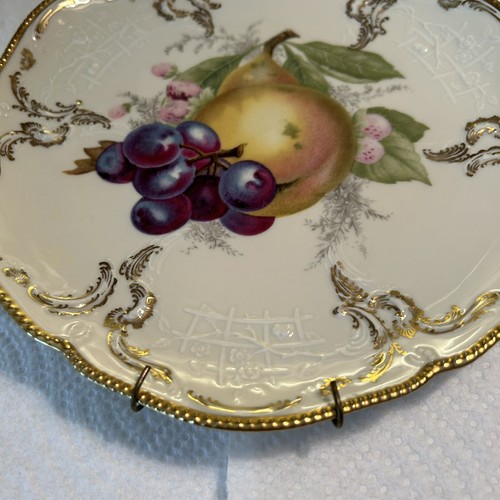 German Rosenthal Round Plate 8.5" Fruit Ivory Gold 1925-194I Scalloped 87557 - Picture 13 of 21