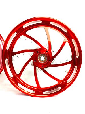 その他 Piranha 4L 240 FAT TIRE CANDY RED CONTRAST PIRANHA WHEELS 2000-2005 KAWASAKI