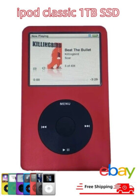  NEW Apple ipod Classic 7th Gen 1TB ( Red )MP3 SSD- Sealed Box -Warranty 
