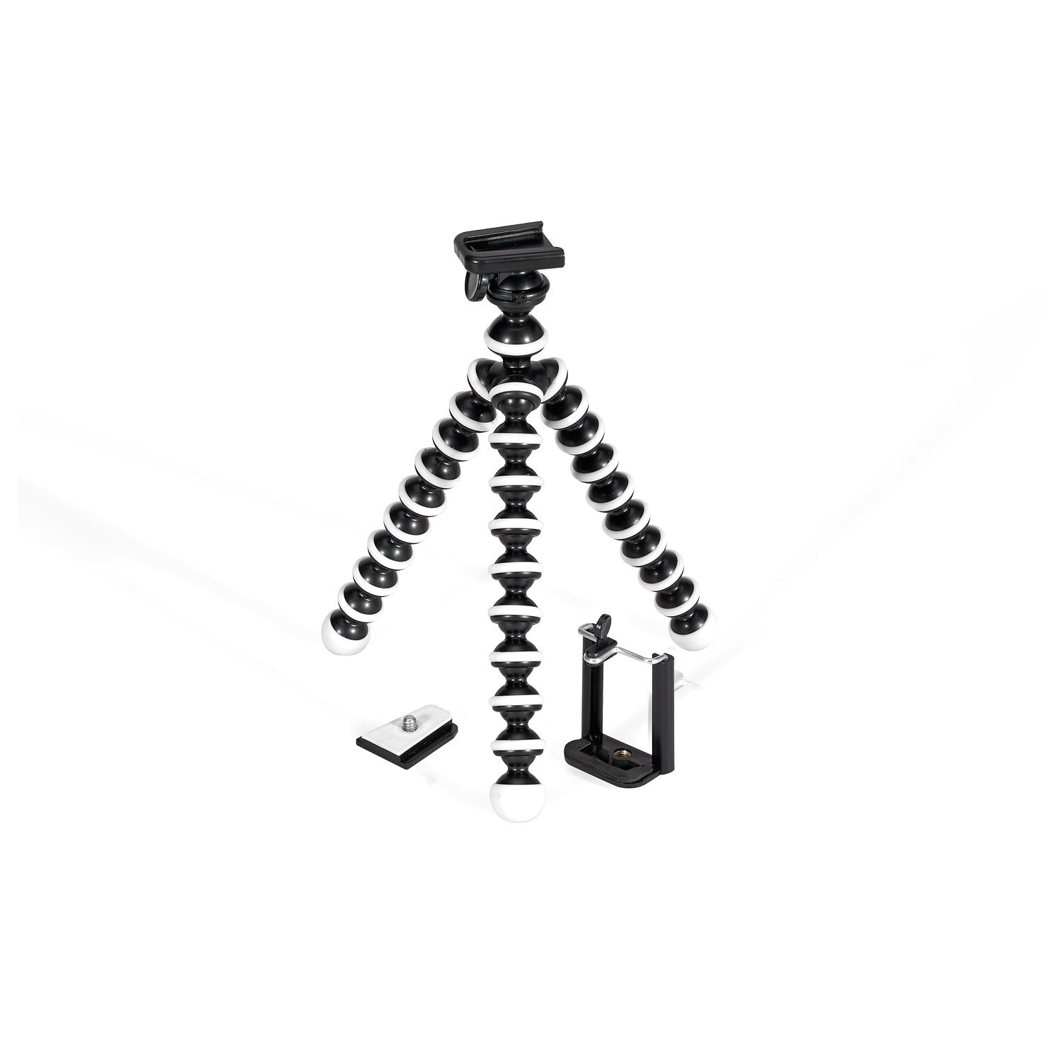 GPX 10 Inch Mini Smartphone Tripod, Includes Smartphone Adapter and Mounting ...