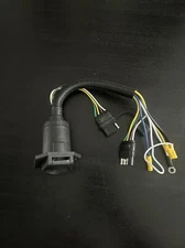 4 Flat to 7-Way Blade Trailer Tow RV and 4-Way Plug Multi Connector Adapter Wire