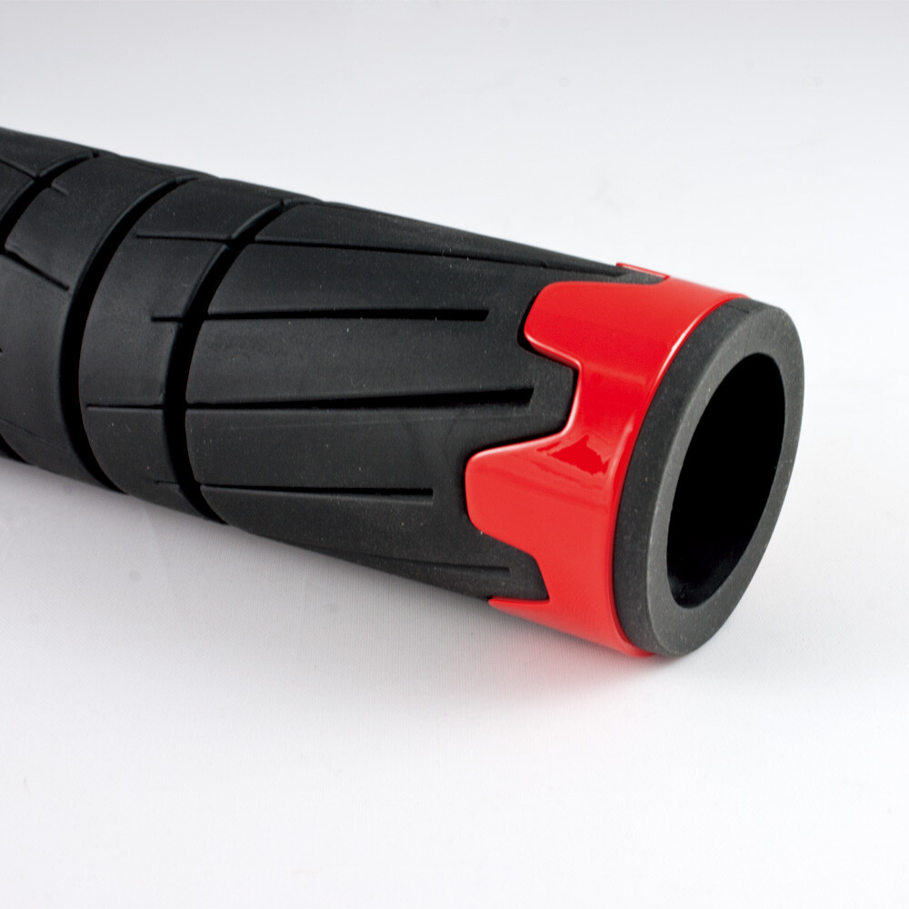 handlebars hand grips black red fits custom Suzuki Bandit Hayabusa