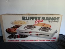 Vtg Buffet Range Plus Munsey Model 702 U.S.A Sealed Box 2 Burner N.O.S Retro Kit