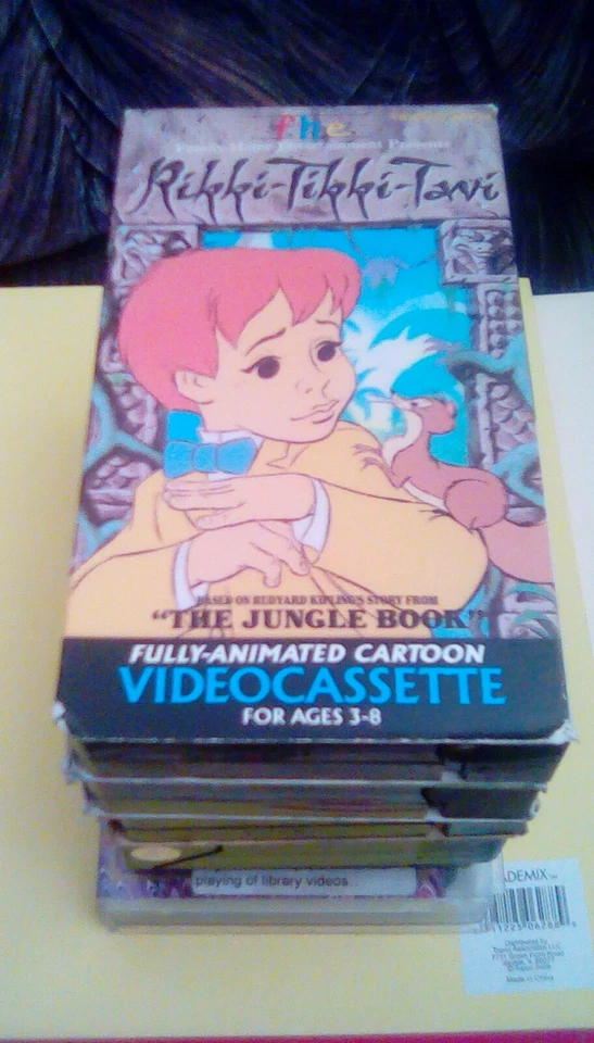 Kids (6) VHS Lot Rikki-Tikki-Tavi / Jungle Book / Winnie the Pooh Little People - Image 4 of 4