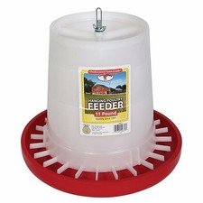 Little Giant Hanging Plastic Poultry Feeder - Holds 11 