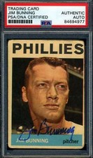 Jim Bunning PSA DNA Signed 1964 Topps Venezuelan Autograph