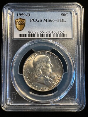 PCGS MS66+ FBL 1959-D Franklin Half Dollar Plus Full Bell Lines | eBay