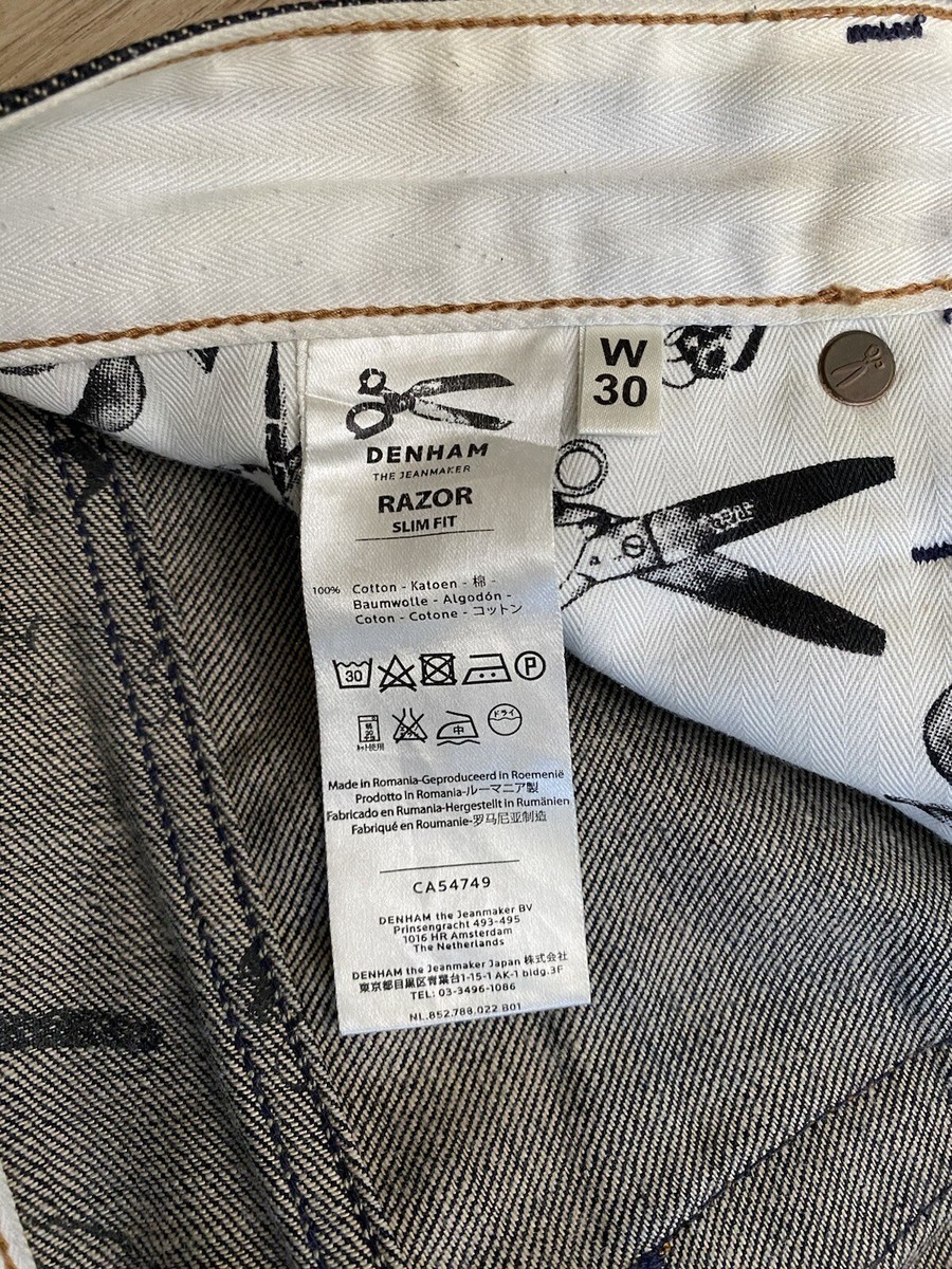 Denham Razor Slim Fit Raw Selvedge Indigo Denim Jeans Men's Denham Razor Slim Fit Raw Selvedge Indigo Denim Jeans Men's