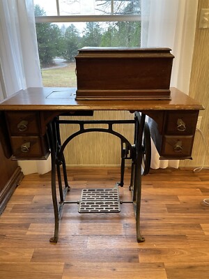 Wheeler Wilson Treadle #8 Sewing Machine 1880s Museum Piece. Table