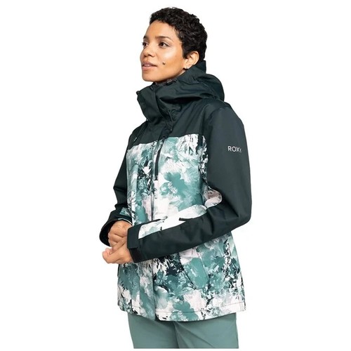 Women's ROXY Jetty 3N1 Snow Jacket - SEA PINE DREAMY PICTURE (bpf2) - Picture 2 of 12