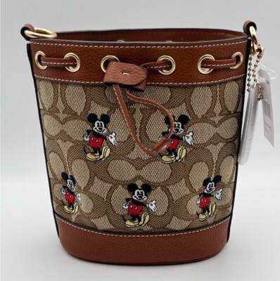COACH x Disney Mini Dempsey Bucket Bag Signature Jacquard CN499