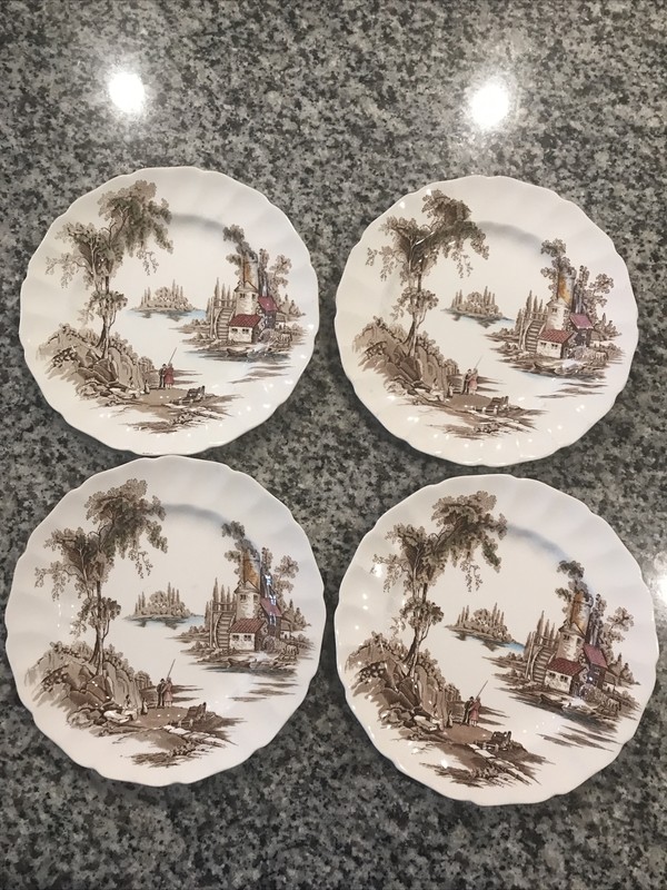 Johnson Brothers The Old Mill Lot Of 4 Dinner Plates