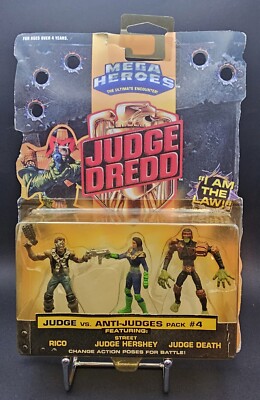 Judge Dredd Mega Heroes pack 4 Judge vs Anti-Judges Rico Hershey Death ...