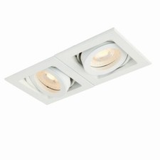 Image of Saxby Xeno Slim Profile Recessed GU10 Adjustable Boxed Mains Downlight Spotlight