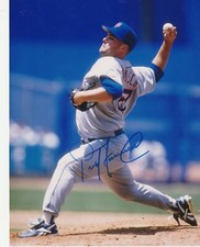 PETE HARNISCH NEW YORK METS  ACTION SIGNED 8x10