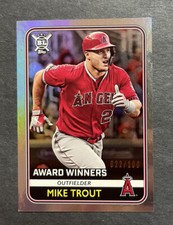 2020 Topps Big League Award Winners Rainbow Foil /100 Mike Trout #283