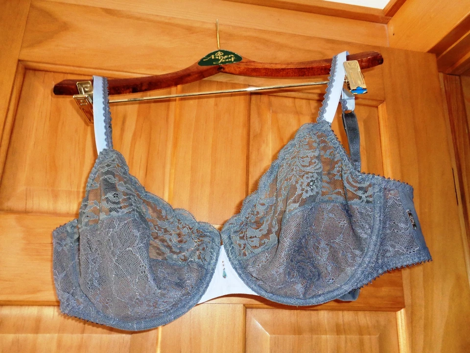 Nuevo $199 MAISON LEJABY Sujetador Francés Ropa Interior Cristales Swarovski Para Mujer W 34 E! Foto 4 de 4