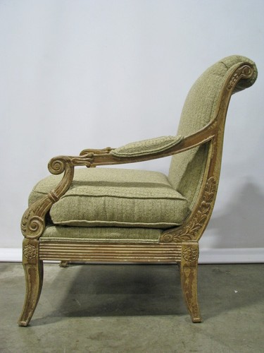 Neoclassic Style Upholstered Armchair by Century Furniture Exceptional Condition - Picture 3 of 12