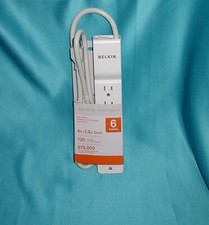 Belkin Surge Protector 6-Outlets, 4ft Cord, White BE106000-04 Great Find SALE 