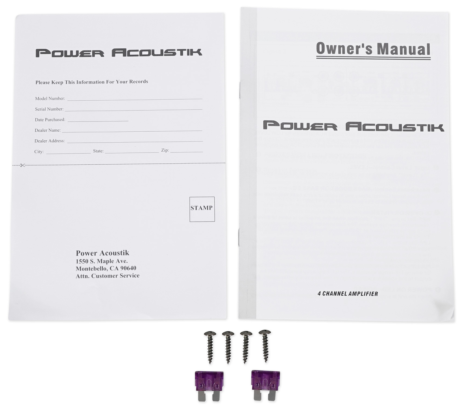 Power Acoustik RE4-2000D 2000 Вт 4-канальный автомобильный стереоусилитель AmpWire Kit