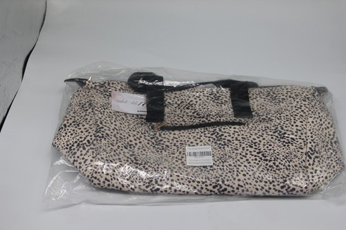 Mali + Lili Signature Leopard Print Weekender Bag Carry On Tote Zipper
