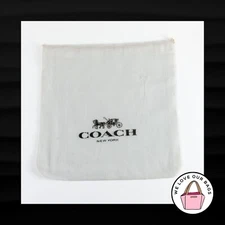 NEW COACH NEW YORK WHITE COTTON DUST BAG 8x8 DRAWSTRING PROTECTIVE COVER SLEEPER