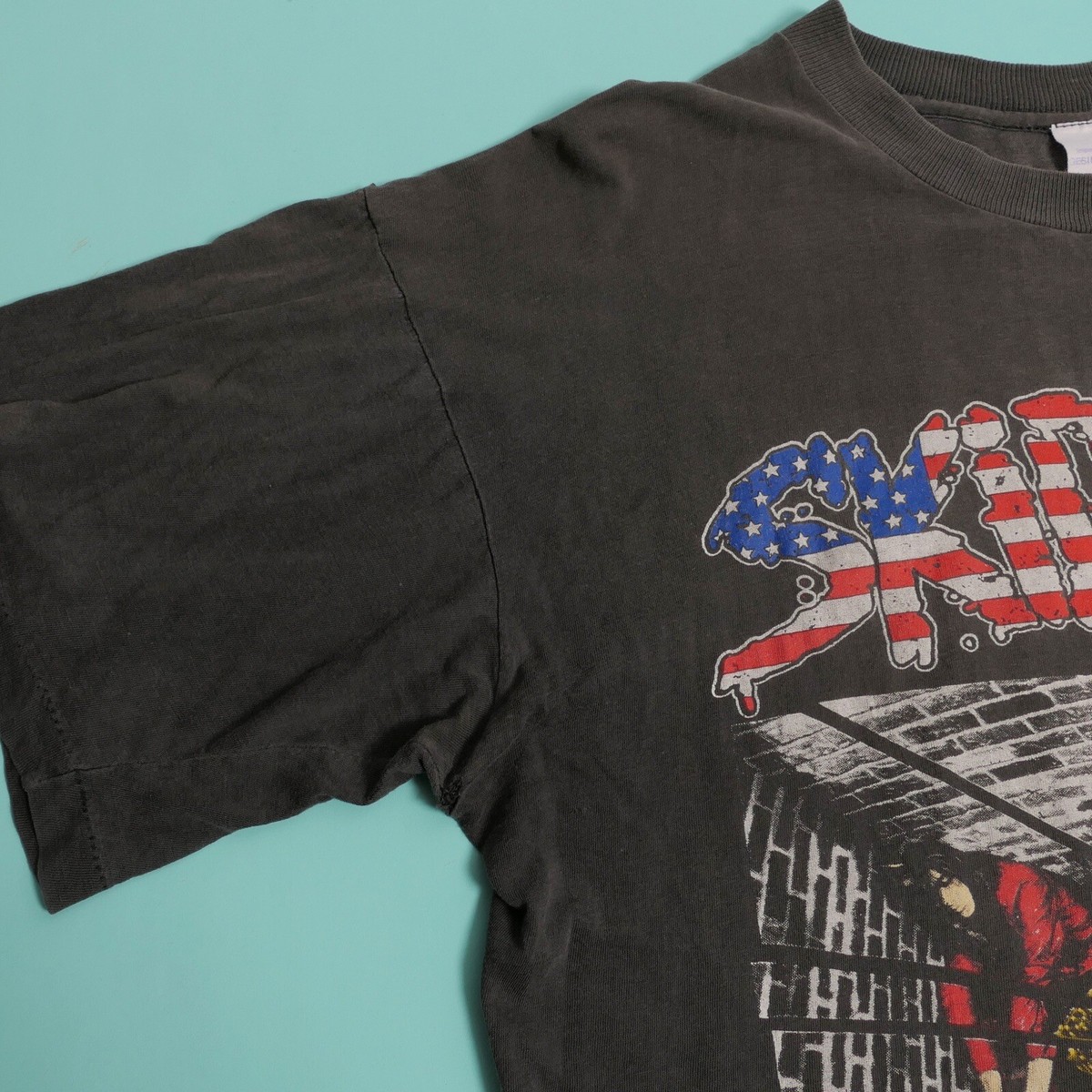 80s 90s ヴィンテージ“skid row”ワールドツアーtシャツ Vintage Skid Row World Tour 89 / 90 Skid Across America