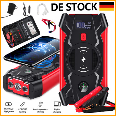 99800mah KFZ Auto Starthilfe Car Jump Starter 12v Ladegerät Booster Powerbank