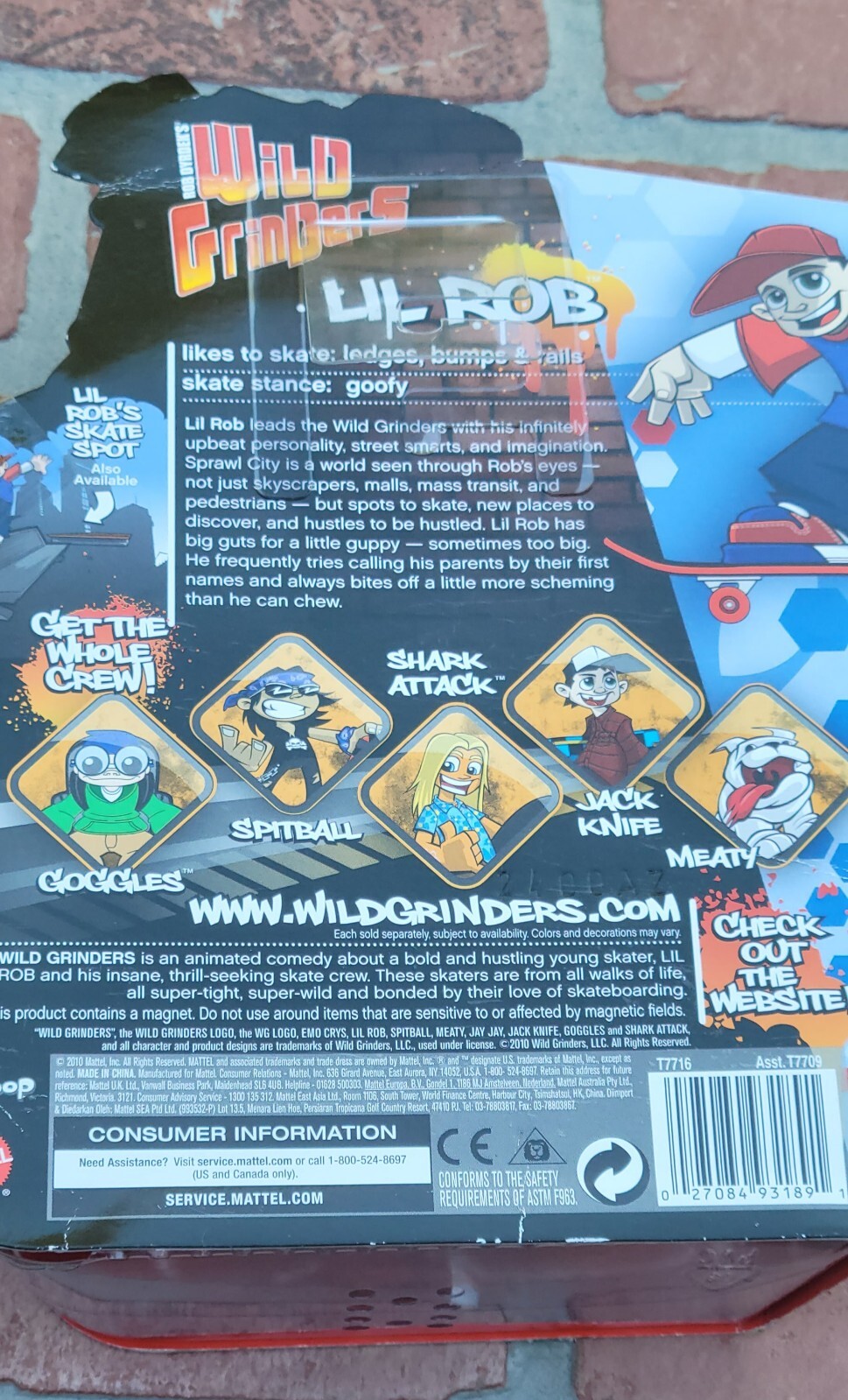 Rob Dyrdek's Wild Grinders Action Figure Lil Rob with Skate Board 